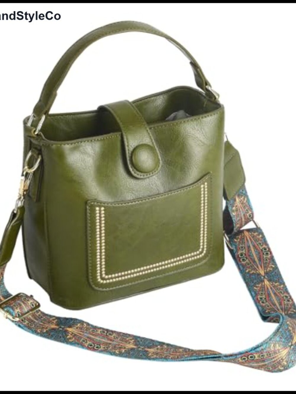 Small Vegan Leather Crossbody Bag Adjustable Strap